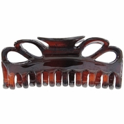 Image of Geranium Double Loop Hair Clamp Large T.Shell