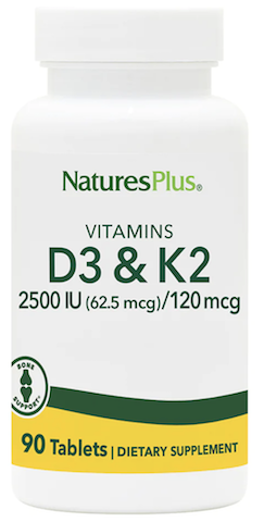 Image of Vitamin D3 & K2 2500IU (62.5mcg)/120 mcg