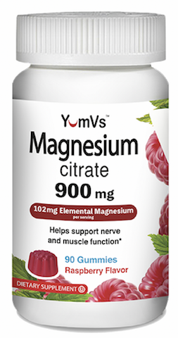 Image of YumVs Magnesium Citrate 300 mg (34 mg Elemental) Gummies Raspberry