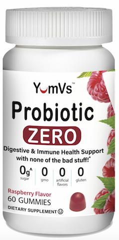 Image of YumVs Probiotic ZERO Gummies Raspberry