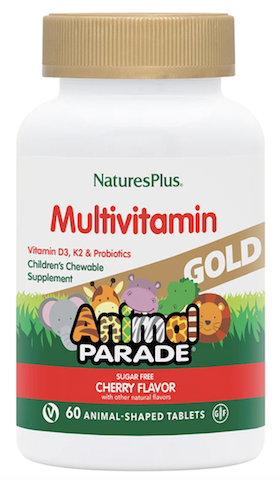 Image of Animal Parade GOLD Childrens Multi Chewable Cherry