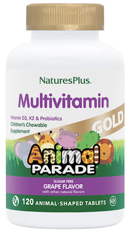 Image of Animal Parade GOLD Childrens Multi Chewable Grape
