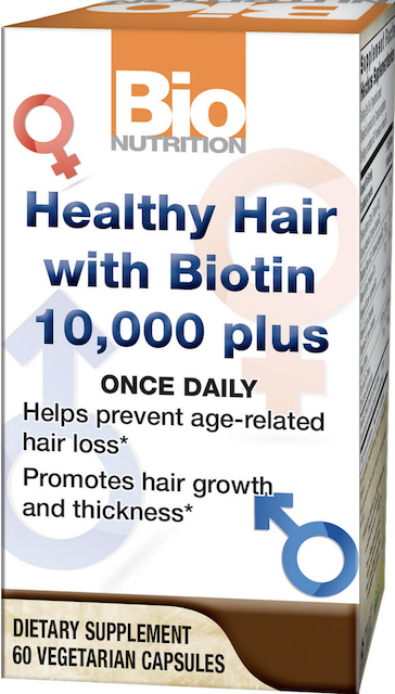 Image of Healthy Hair with Biotin 10,000 mcg Plus