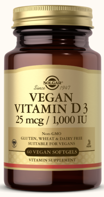 Image of Vegan Vitamin D3 25 mcg (1000 IU)