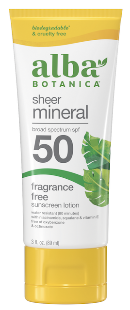 Image of Sun Care Sunscreen Lotion Sheer Mineral Fragrance Free SPF 50