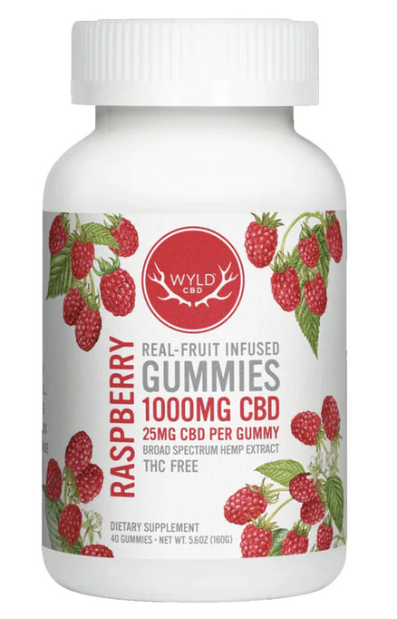 Image of CBD Gummies 1000 mg Raspberry