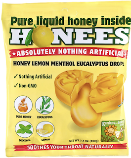 Image of Honees Cough Drops Honey Lemon Menthol