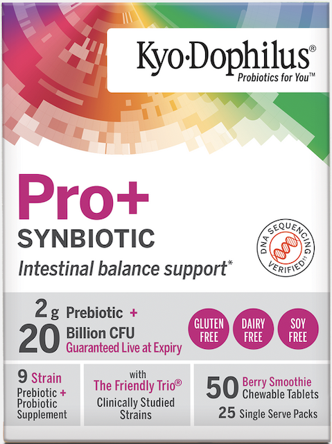 Image of Kyo-Dophilus Pro+ Synbiotic Chewable 20 Billion 9 Strains Berry Smoothie