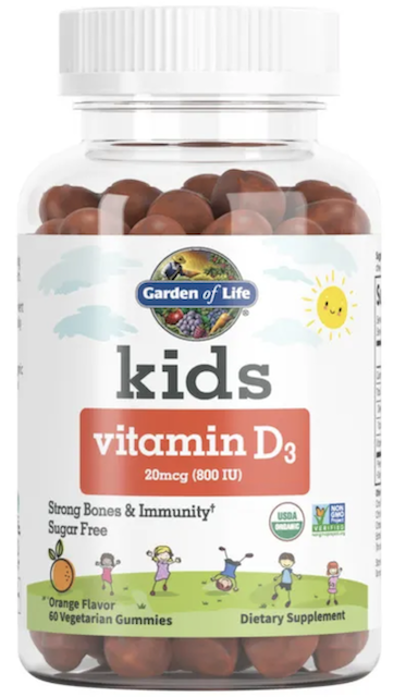 Image of KIDS Organic Vitamin D3 20 mcg (800 IU) Gummies Orange