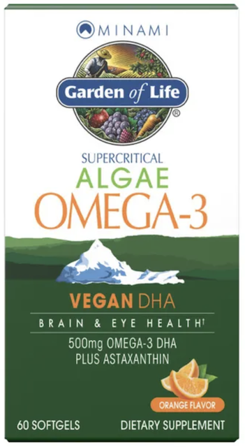 Image of MINAMI Algae Omega-3 Vegan DHA 500 mg Softgel Orange