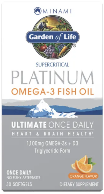 Image of MINAMI Platinum Omega-3 Fish Oil 1100 mg with D3 Softgel Orange