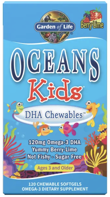 Image of KIDS Oceans Kids DHA Omega-3 250 mg Chewable Softgel Berry Lime