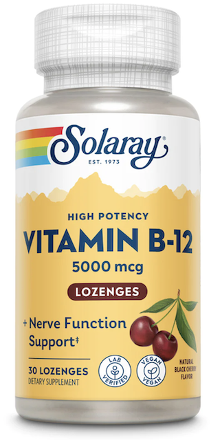 Image of Vitamin B12 5000 mcg Lozenge Black Cherry