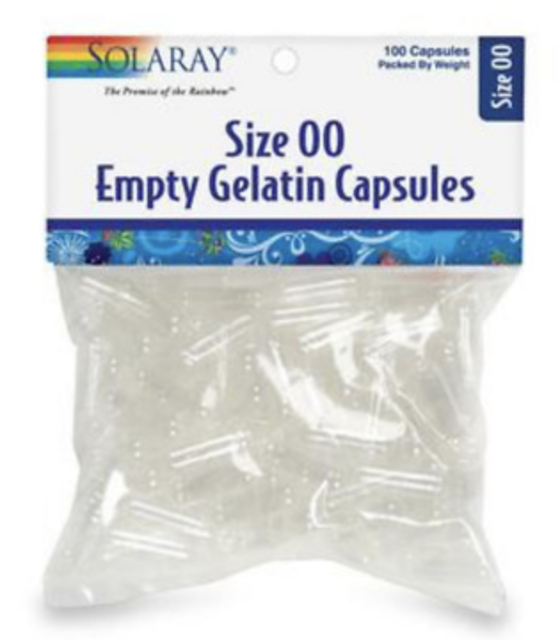 Image of Empty Capsules Gelatin Size 00
