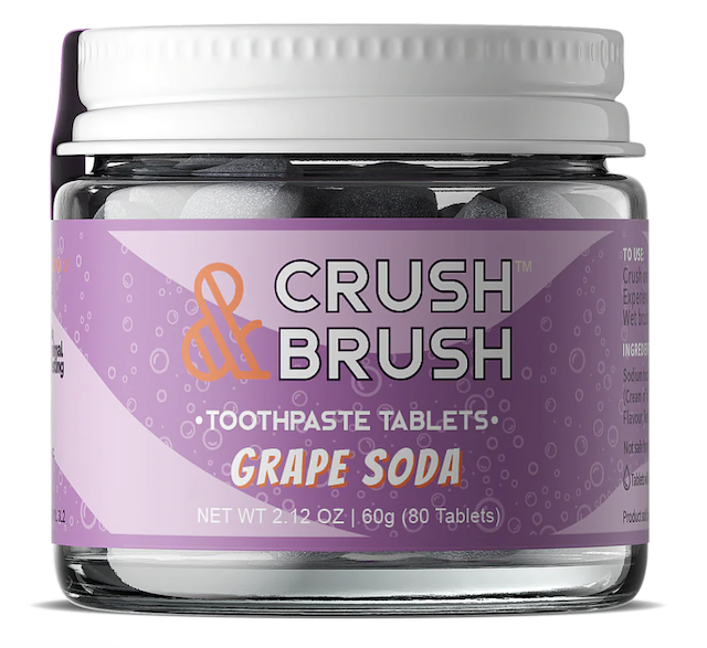 Image of Toothpaste Tablet Crush & Brush Grape Soda