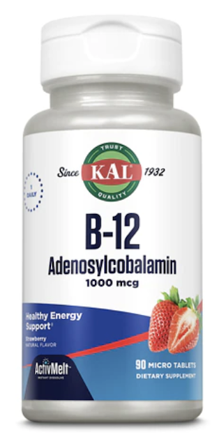 Image of Vitamin B12 Adenosylcobalamin 1000 mcg ActivMelt Strawberry