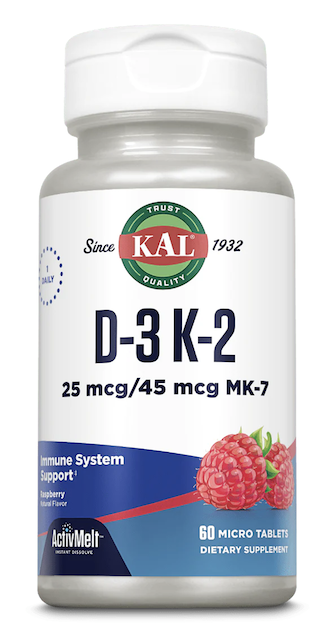 Image of Vitamin D3 K2 25/45 mcg ActivMelt Red Raspberry