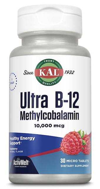 Image of Ultra B12 Methycobalamin 10,000 mcg ActivMelt Raspberry