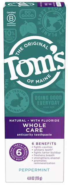 Image of Toothpaste Whole Care Anticavity (Fluoride) Peppermint