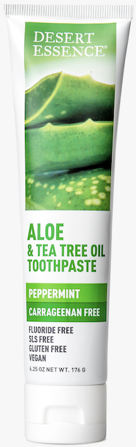Image of Toothpaste Aloe & Tea Tree Oil (Fluoride Free) Carrageenan Free Peppermint