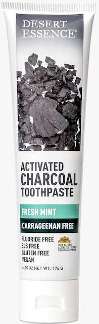 Image of Toothpaste Activated Charcoal (Fluoride Free) Carrageenan Free Mint