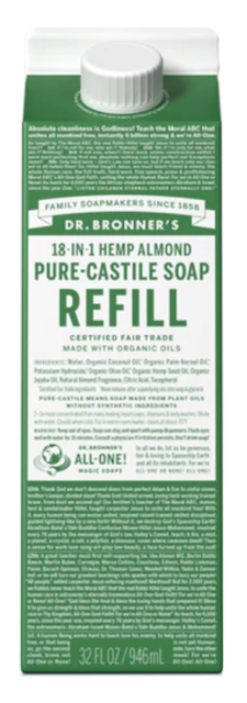 Image of Pure Castile Soap Liquid Organic Almond Carton