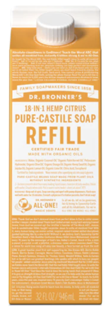 Image of Pure Castile Soap Liquid Organic Citrus Carton
