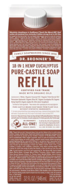Image of Pure Castile Soap Liquid Organic Eucalyptus Carton