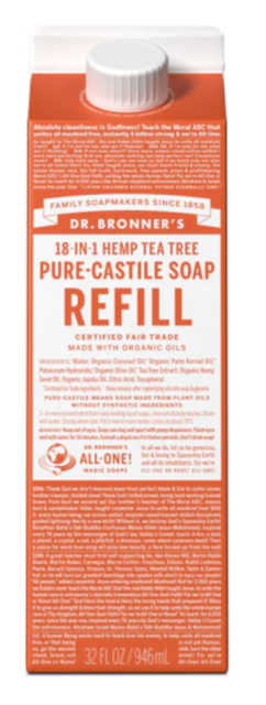 Image of Pure Castile Soap Liquid Organic Tea Tree Carton