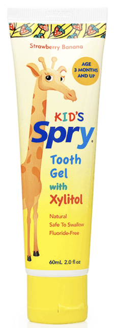 Image of Kids Tooth Gel Xylitol Fluoride Free Strawberry Banana