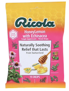 Image of Herbal Throat Drops Bag Honey Lemon with Echinacea