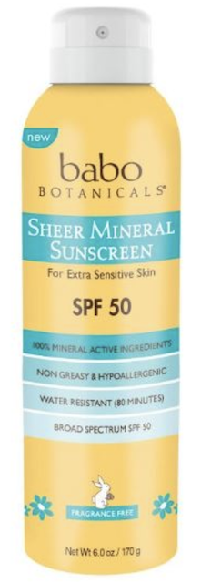 Image of Mineral Sunscreen Spray Sheer SPF 50 (Extra Sensitive Skin)