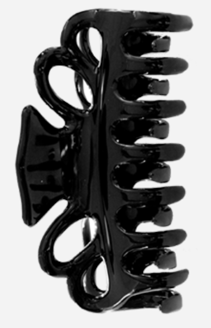 Image of Gardenia Double Loop Hair Clamp Medium Black