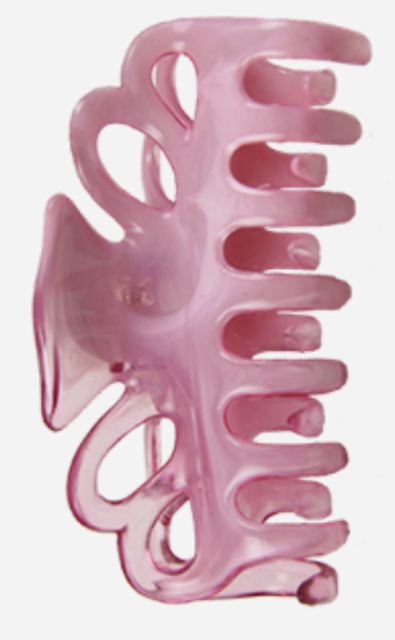 Image of Gardenia Double Loop Hair Clamp Medium Pink