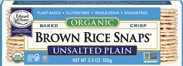 Image of Brown Rice Snaps Organic Unsalted Plain