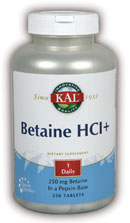 Image of Betaine HCl+ 250 mg