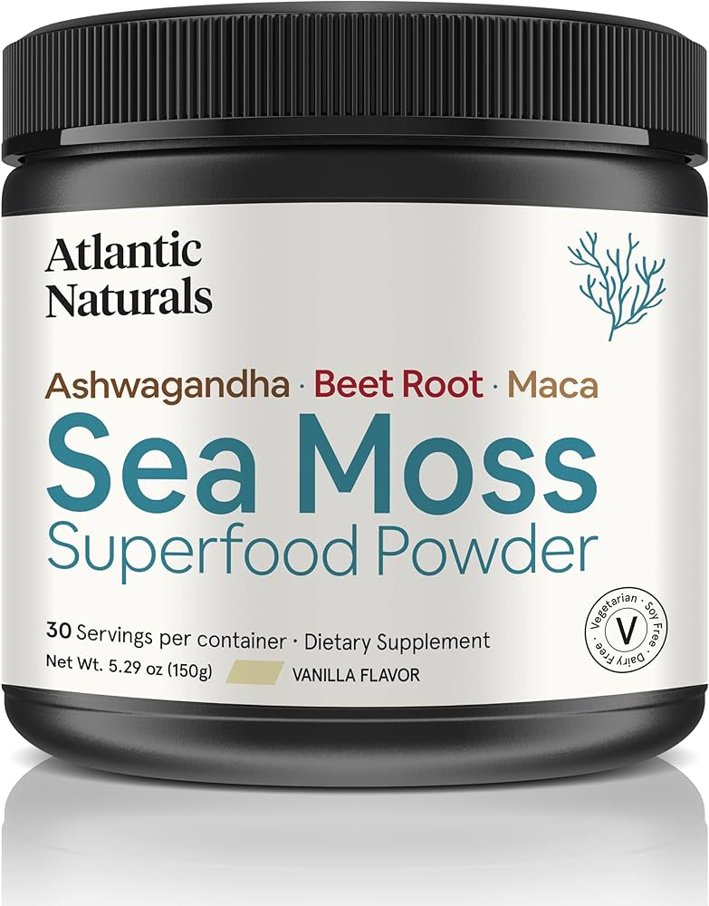 Image of Organic Sea Moss Superfood Powder w/ Maca, Ashwagandha & Beet