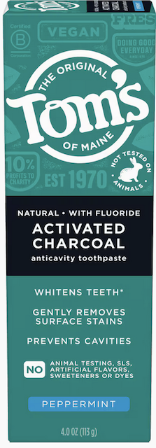 Image of Toothpaste Activated Charcoal Anticavity (Fluoride) Peppermint