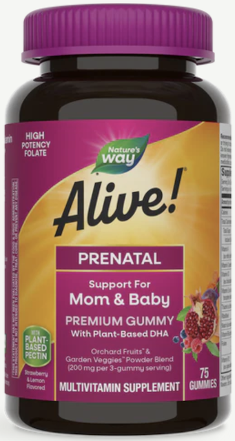 Image of Alive! Multivitamin Prenatal Gummies Strawberry & Lemon