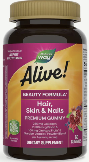 Image of Alive! Hair, Skin & Nails Gummies Premium Strawberry