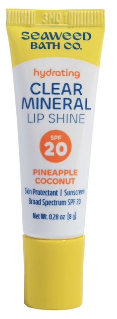 Image of Sunscreen Clear Mineral Lip Shine SPF 20 Pineapple Coconut