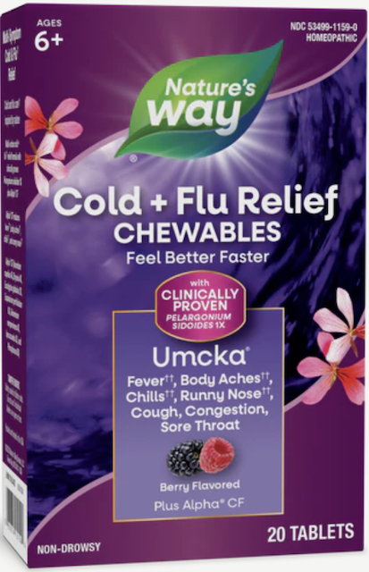 Image of Umcka Cold+Flu Relief Chewables Berry