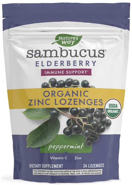 Image of Sambucus Zinc Lozenges Organic Peppermint