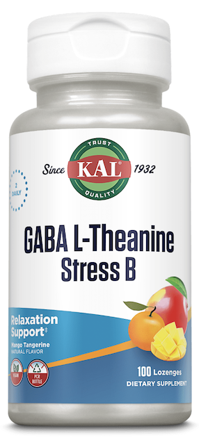 Image of GABA L-Theanine Stress B Lozenge Mango Tangerine