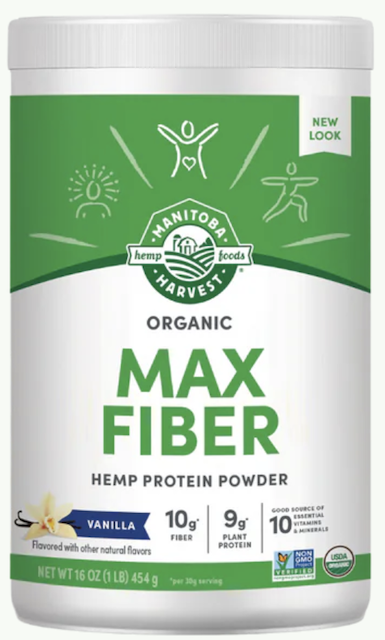 Image of Max Fiber (Hemp Protein) Powder Vanilla Organic