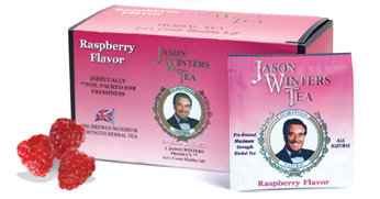 Image of Jason Winters Tea Bag Raspberry Flavor with stevia