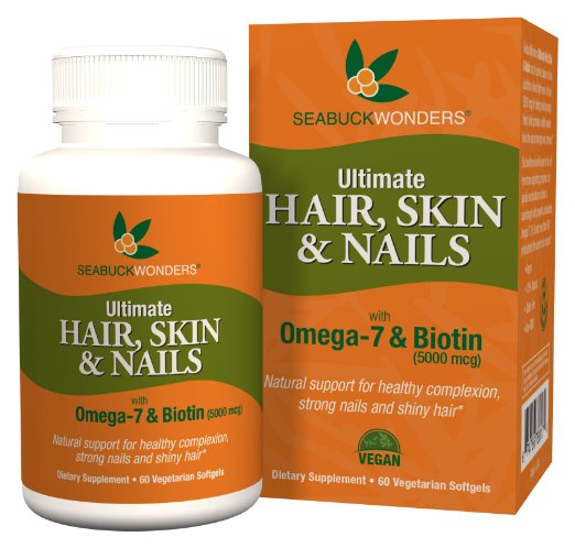 Ultimate Hair, Skin & Nails W/Omega-7 & Biotin 60 Vsoftgels , made by ...
