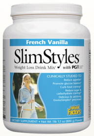 Image of SlimStyles Weight Loss Drink with PGX Powder French Vanilla