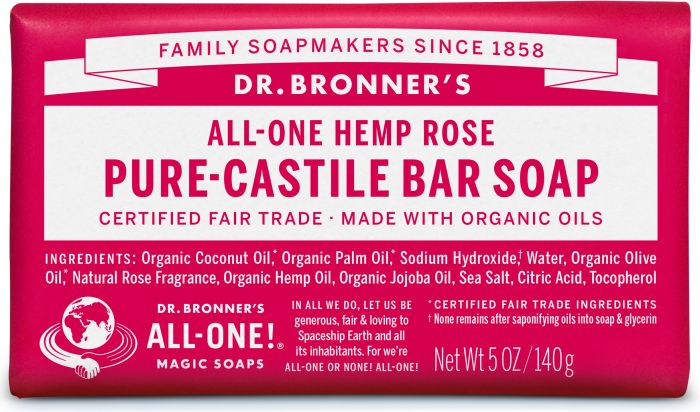 Image of Pure Castile Bar Soap Organic Rose