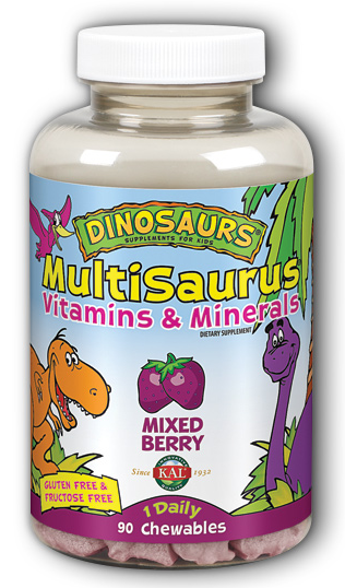 Image of Dinosaurs MultiSaurus Vitamins & Minerals Mixed Berry